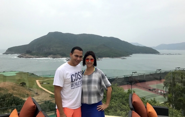 Coss Marte with the author at Clearwater Bay, Hong Kong