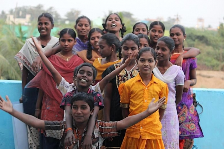 Girls from the Sakya Home in Tamil Nadu. Image courtesy of Sakya Home