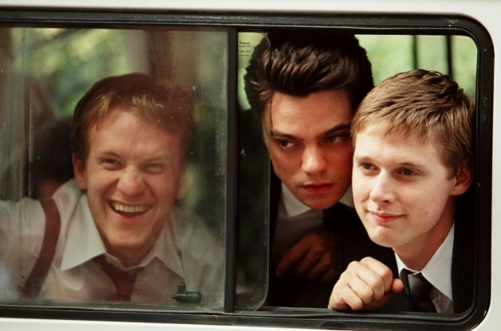From left: Scripps, Dakin, and Posner in <i>The History Boys</i>. From pinterest.com