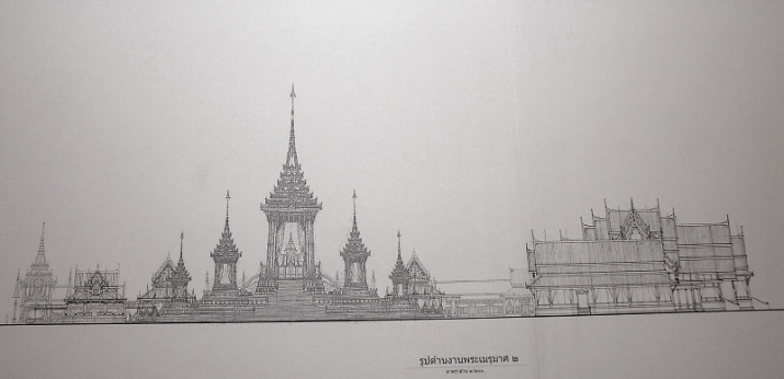 The Fine Arts Department revealed the design of the royal pyre. From khaosodenglish.com