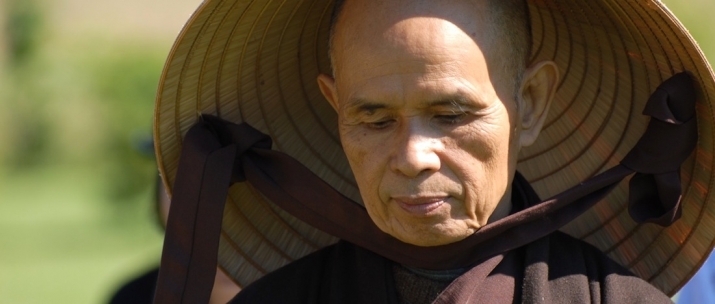 Zen teacher Thich Nhat Hanh, who lobbied internationally for peace during the Vietnam War, coined the term engaged Buddhism. From plumvillage.org