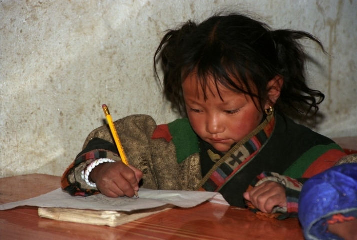 Portrait, Hoh Xil, Tibet, 1990. Photo by Yang Liquan