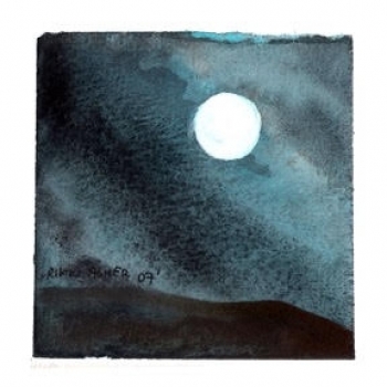 <i>Moon</i>. 2007. Watercolor by Rikki Asher (Master Sheng Yen’s long-time disciple and one of CMC’s Dharma teachers). Image courtesy of Chan Meditation Center