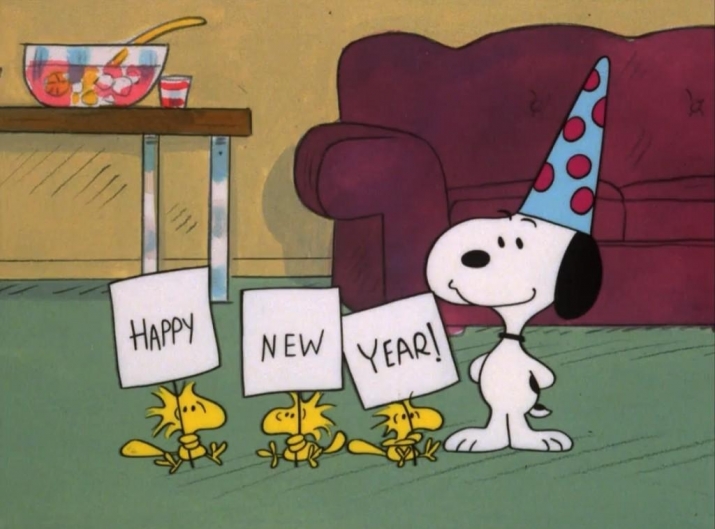 A still from the Peanuts episode <i> Happy New Year, Charlie Brown</i>. From pinterest