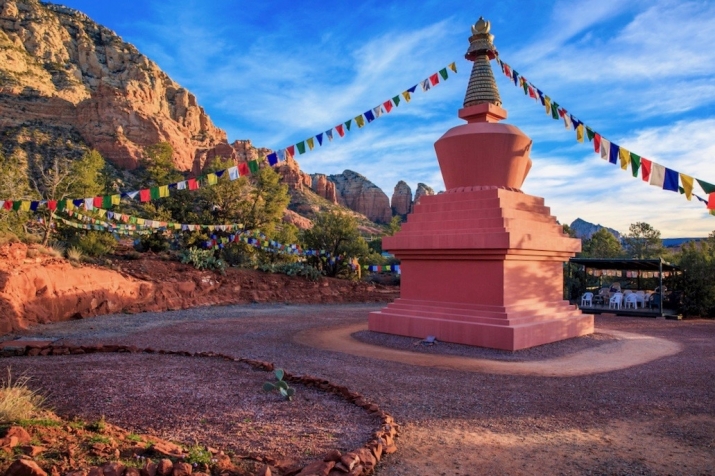The Amitabha Stupa is open 365 days a year, from dawn to dusk. Photo by Wib Middleton