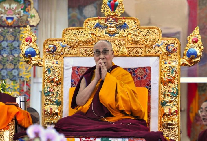 His Holiness the Dalai Lama in Bodh Gaya. Photo by Tenzin Phende