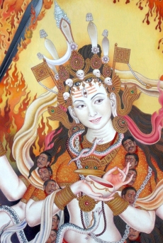 Detail of the tantric goddess Rudrani by Udaya Charan Shrestha. Image courtesy of the author