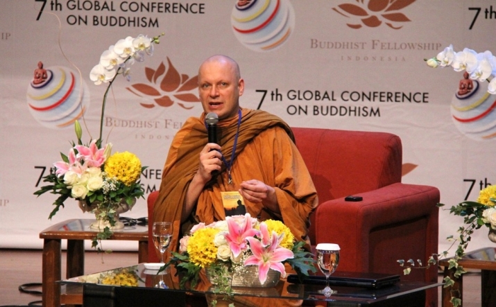 Ajahn Brahmali speaks at the 7th Global Conference on Buddhism in Indonesia, December 2011. From ingesantoso.wordpress.com