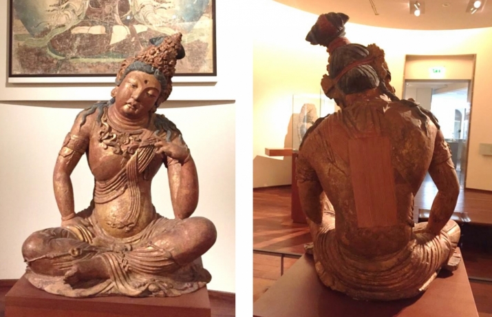 Fig. 10. The bodhisattva Avalokitesvara, gilding on wood, Song dynasty (960–1279) or Jin dynasty (1115–1234). Musée Guimet. Images courtesy of the author