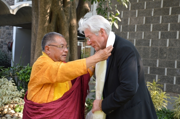 Lama Lobzang with Richard Gere. From ashokamission.com
