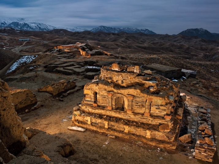 A Buddhist shrine at Mes Aynak. From nationalgeographic.com