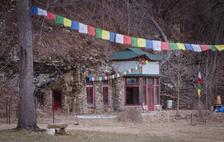 Cave temple at Losar. Image courtesy of Katog Choling Mountain Retreat Center