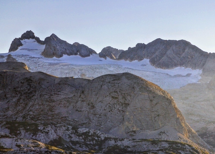 The Dachstein glacier in Austria has retreated by hundreds of meters in just a few decades. Photo by Bob Berwyn. From psmag.com