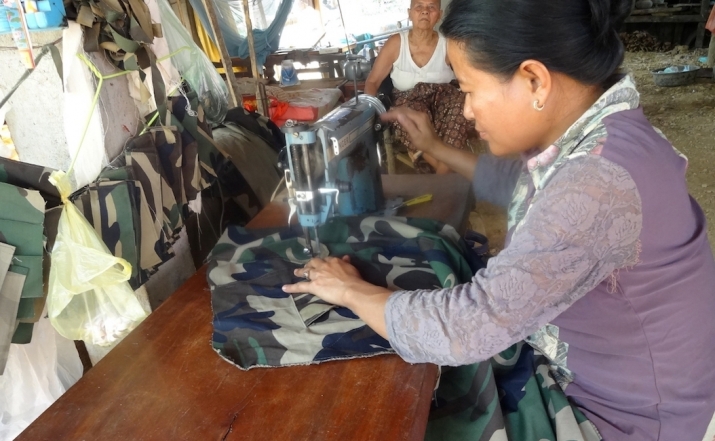 Chi Chamnan has rebuilt her life and now runs a small, self-sufficient sewing busines
