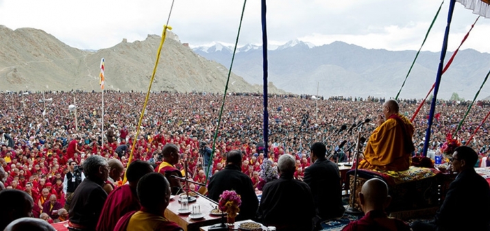 The 2014 Kalachakra attended by 150.000 in Ladakh, northern India. From tushita.info