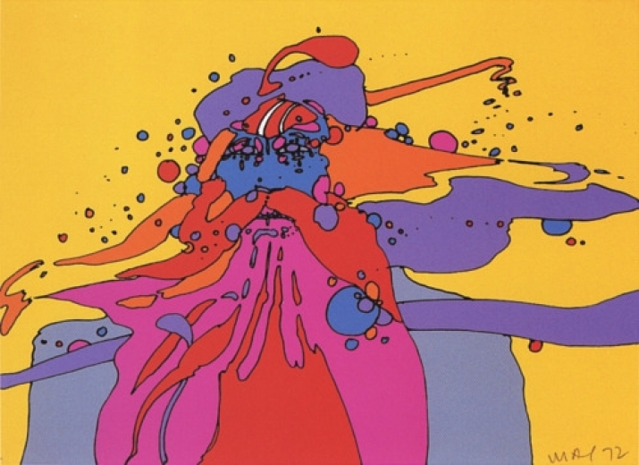 <i>Knowledge Bliss Absolute</i>, serigraph by Peter Max, 1971. Copyright Peter Max