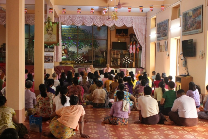 Family and friends gather to watch their loved ones become nuns in Yangon. From dvb.com