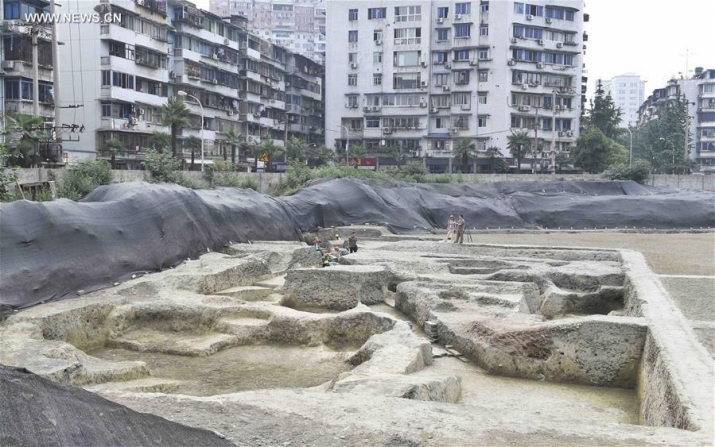 The excavation site of Fugan Temple. Photo by Liu Kun. From ecns.cn