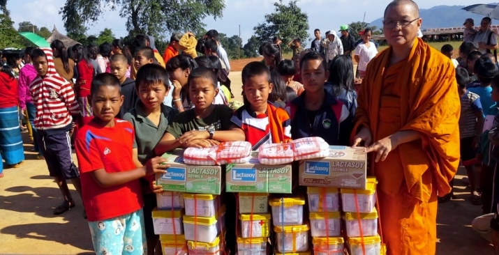 School provisions donated by Thai people