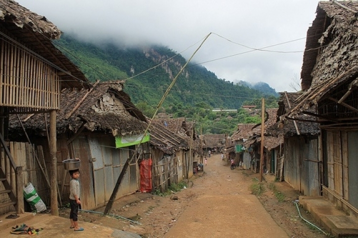 Houses in the camp can only be made of bamboo or wood because of its temporary status