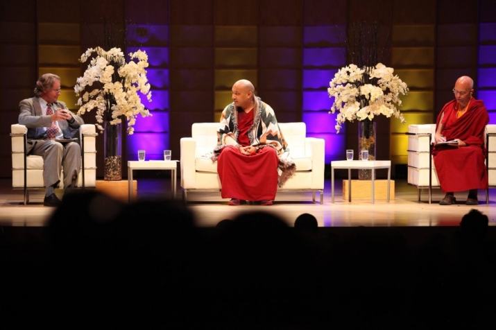 The 17th Karmapa during one of his talk in Canada. From facebook.com