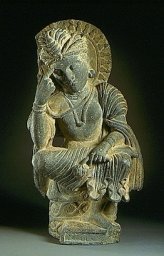 Maitreya in Meditation, Gandhara, Pakistan, 3rd–4th century From himalayanbuddhistart.wordpress.com