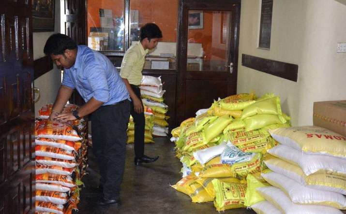 Rice and other necessities arrive for flood relief
