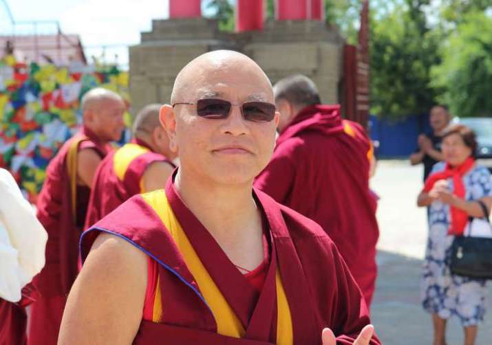 Jhado Tulku Rinpoche at the main <i>khurul</i> of Kalmykia. From khurul.ru