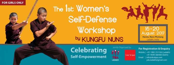 Poster for the self-defense workshop. From Kung Fu Nuns Facebook
