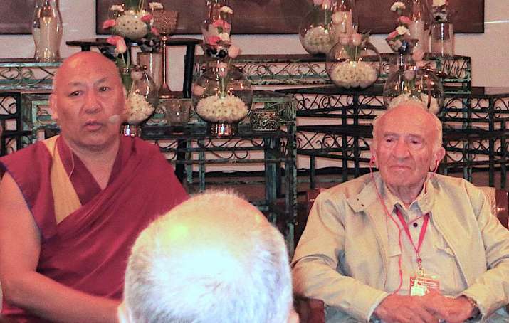 Venerable Geshe Lhakdor, left, and Dr. David I. Dubrovsky. Image courtesy of the author
