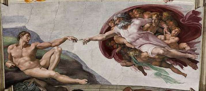 <i>The Creation of Adam</i> by Michelangelo, from the Sistine Chapel, features very interesting “freehand” embedded symbolism
