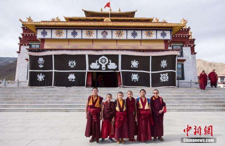 Young monastic students at the Tibet Buddhist Theological Institute near Lhasa. From chinatibetnews.com