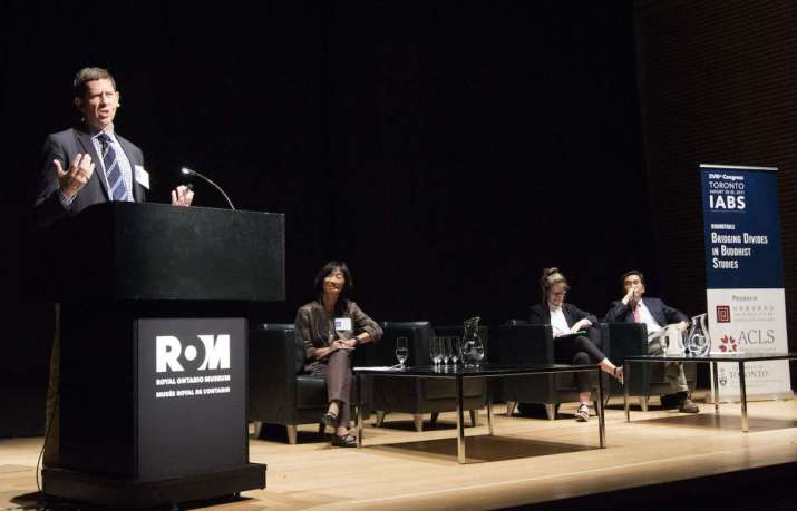 Dr. James Benn speaks at a roundtable at the Royal Ontario Museum during the recent 18th IABS Congress. Photo by Jackie Shapiro