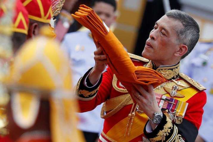 Thailand's new king, Maha Vajiralongkorn, during a ceremony for the royal cremation. From reuters.com