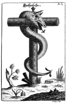 Moses' Bronz Snake. From pinterest.com