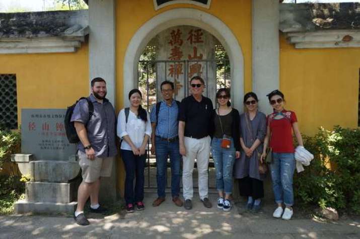 At Mount Jing Monastery with Prof. Feng of Zhejiang University, UA’s Prof. Albert Welter, and UA graduate students. From uanews.arizona.edu