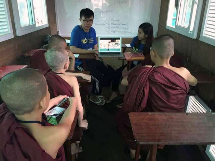 myMe's outreach program has expanded beyond tea shops to include children from poor families and monastic schools. Image courtesy of myMe
