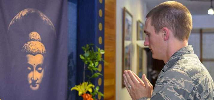 Brett Campbell, the US Air Force’s first Buddhist chaplain. Photo by A1C Holden Faul