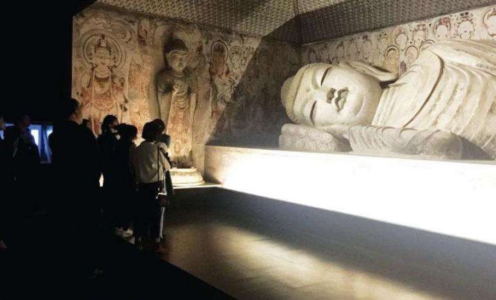 One of the highlights of the exhibition: a replica of a 13-meter reclining Buddha from the Tang dynasty (618-907). From chinadailyasia.com