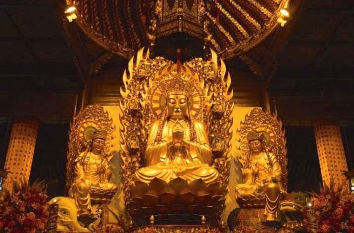 Image of Maitreya Buddha at Longhua Temple. Photo by Mathias Apitz. From theculturetrip.com