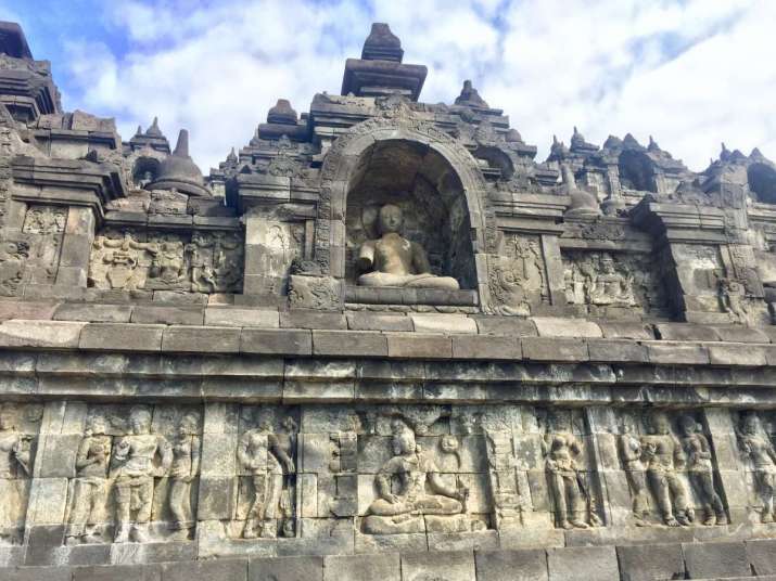 Statues and reliefs at Borobudur. Image courtesy of the author