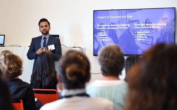 Anurag Gupta speaking at a seminar. Image courtesy of the author