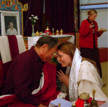 With Lama Tharchin Rinpoche, Pema Osel Ling, 2003. Photo by Sonam Famarin