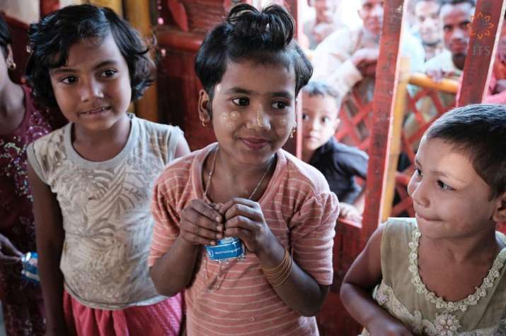 Rohingya children at the refugee camp. Image courtesy of JTS