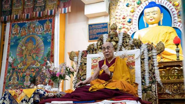 His Holiness the Dalai Lama addresses former CTA officials and their family members during a long-life prayer offering in Dharamsala. Photo by Tenzin Choejor. From dalailama.com
