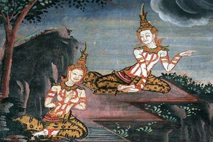 Vessantara and his wife Maddi live as hermits in the forest. From buddha-images.com