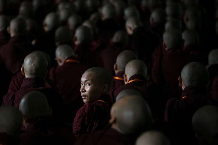 Buddhist monks attend the annual meeting of the ultra-nationalist Buddha-Dhamma Parahita Foundation, formerly known as Ma Ba Tha, in June. From uce.news