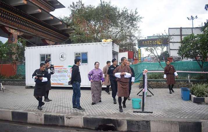 Prime Minister Dr. Lotay Tshering visits the main border gate in Phuentsholing on Sunday. From kuenselonline.com