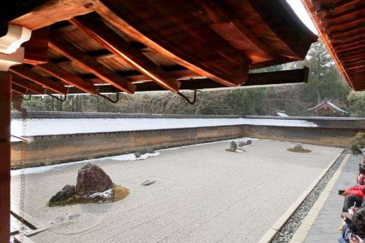<i>Kare sansui</i> landscaping at Ryōan-ji in northwest Kyoto. Photo by Áskell Jónsson