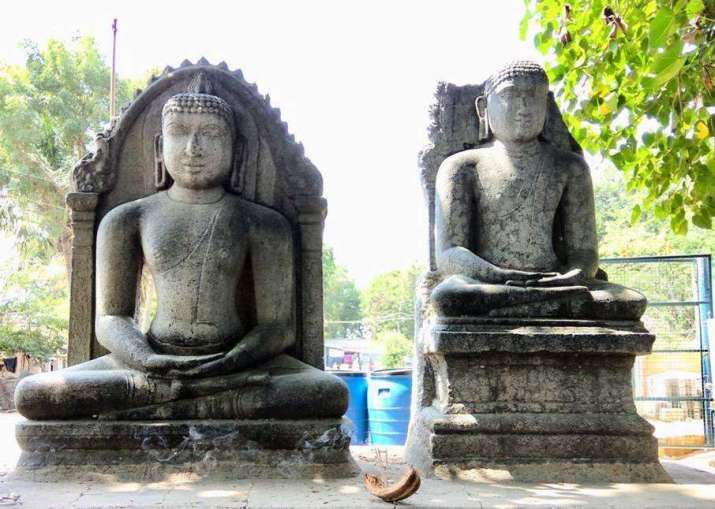 Ancient Buddha statues at Vikkiramangalam, Ariyalur District, Tamil Nadu. Image courtesy of Prabodha Jnana and Abhaya Devi